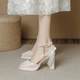 Gentle Super High Heels Women's 2024 New Summer Hot Fashion Elegant Dress French Mary Jane Shoes