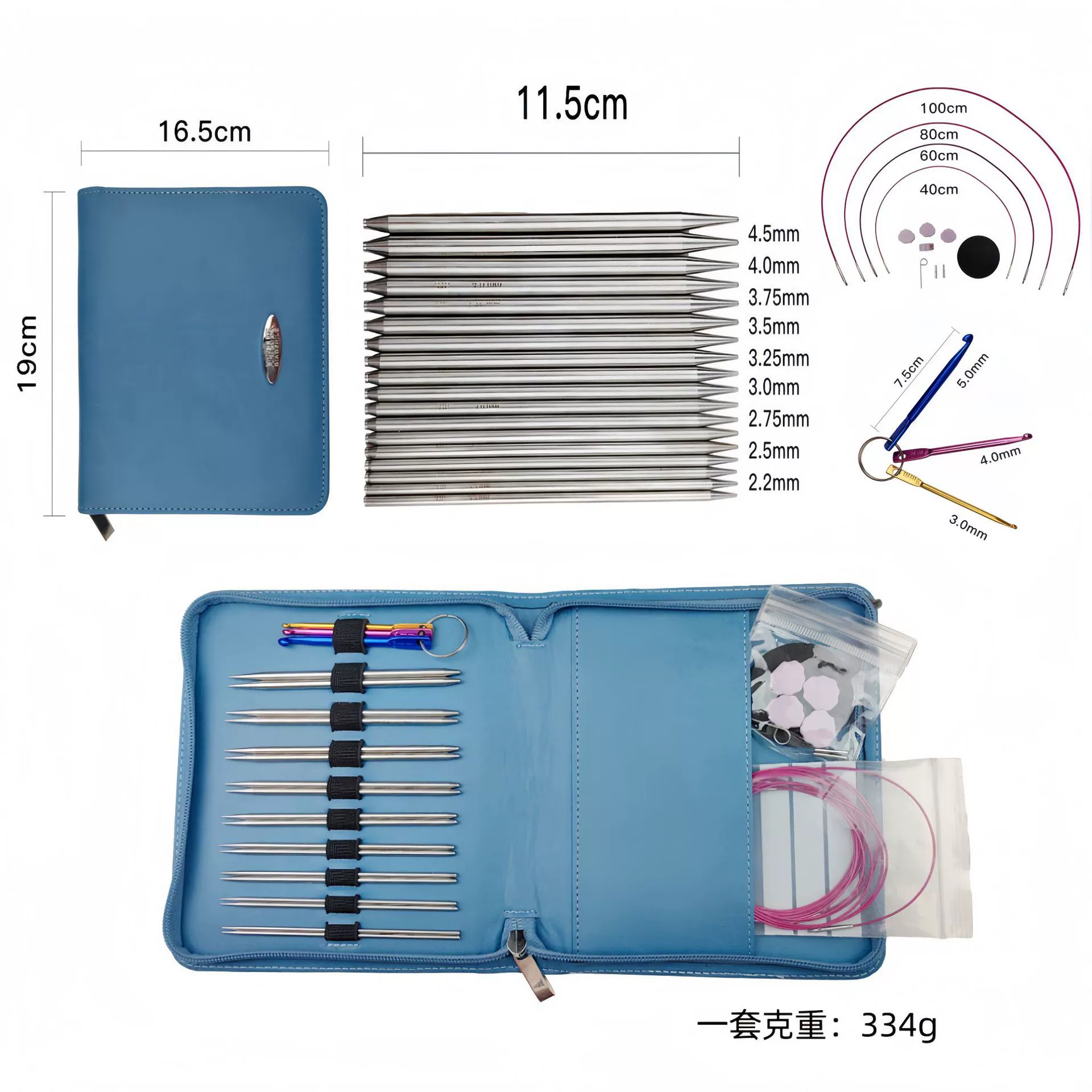 Плетеная игла из кольца серебряный удлиненный съемный многофункциональный набор шарф свитер игла из нержавеющей стали