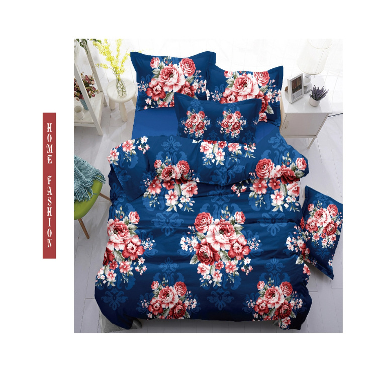 厂家全涤染色压花轧花面料布春亚纺家纺床品面料印花磨毛布