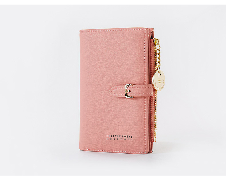 New Women's Short Fashion Short Wallet Zipper Wallet Multi Functional Zero Wallet_voghion.com