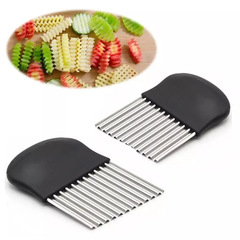 Stainless steel potato wolf tooth cutting, corrugated knife French fries cutting, multifunctional vegetable cutter corrugated potato onion cucumber