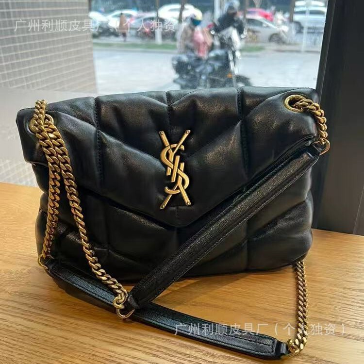 Yang Shulin New Loulou Cloud Bag Sheepskin Shoulder Crossbody Leather Chanel Style Rhomboid Chain Women's Postman Bag