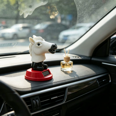 Car ornaments Head Ornament, Beach Vacation - 558com-gross-weight-43g-get-rich-immediately-white