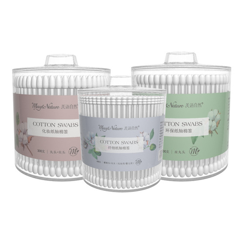 Wholesale 400 double-headed cotton swabs in paper stick boxes, baby cotton swabs for one-time cleaning, sharp-tipped cotton sticks for drop shipping