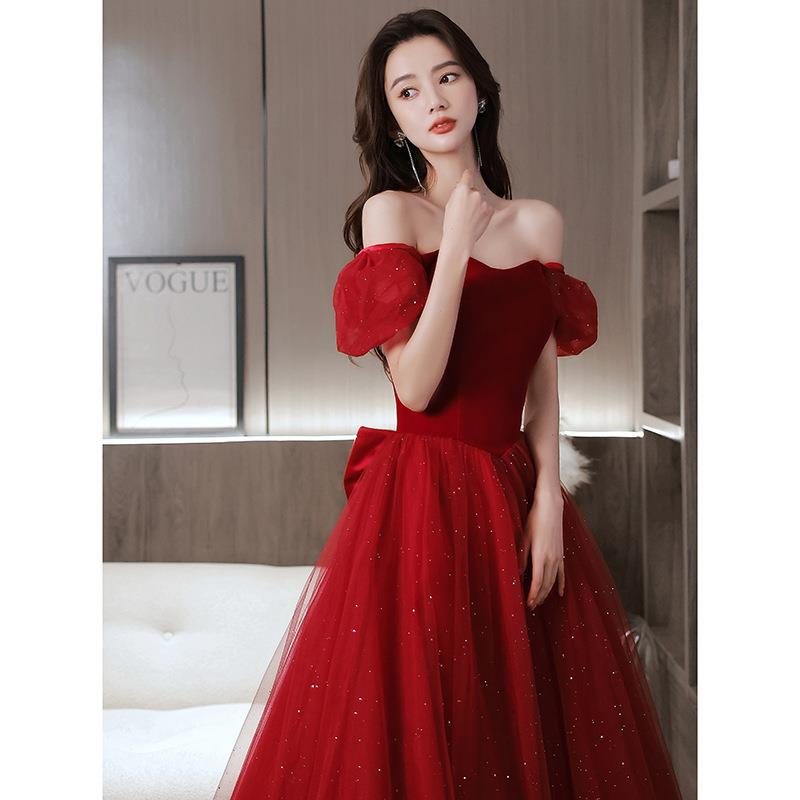 Vestido de Novia Estilo Princesa Fugitiva, Nuevo Diseño 2025, Rojo Elegante, Vestido de Compromiso de Verano, Vestido de Novia para Mujer image 3