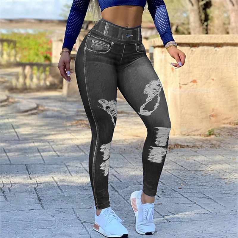 Women's Sports Fashion Solid Color Full Length Zipper Leggings display picture 4
