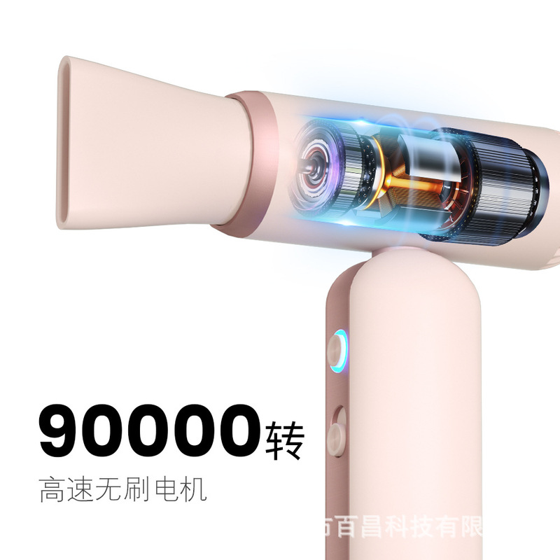 人気の新しい有線高速暴力的なミニヘアドライヤー、高速風速、ハイパワー、速乾性、マイナスイオン家庭用|undefined