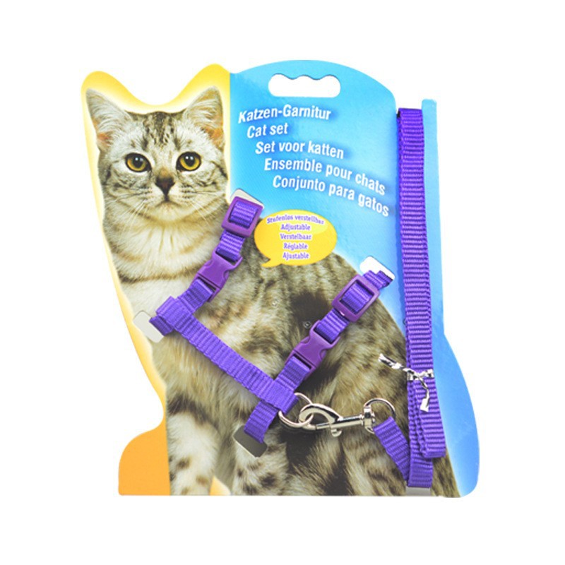 Correa de gato correa de nylon en forma de I correa de pecho duradera correa de cadena de gato correa de gato al por mayor