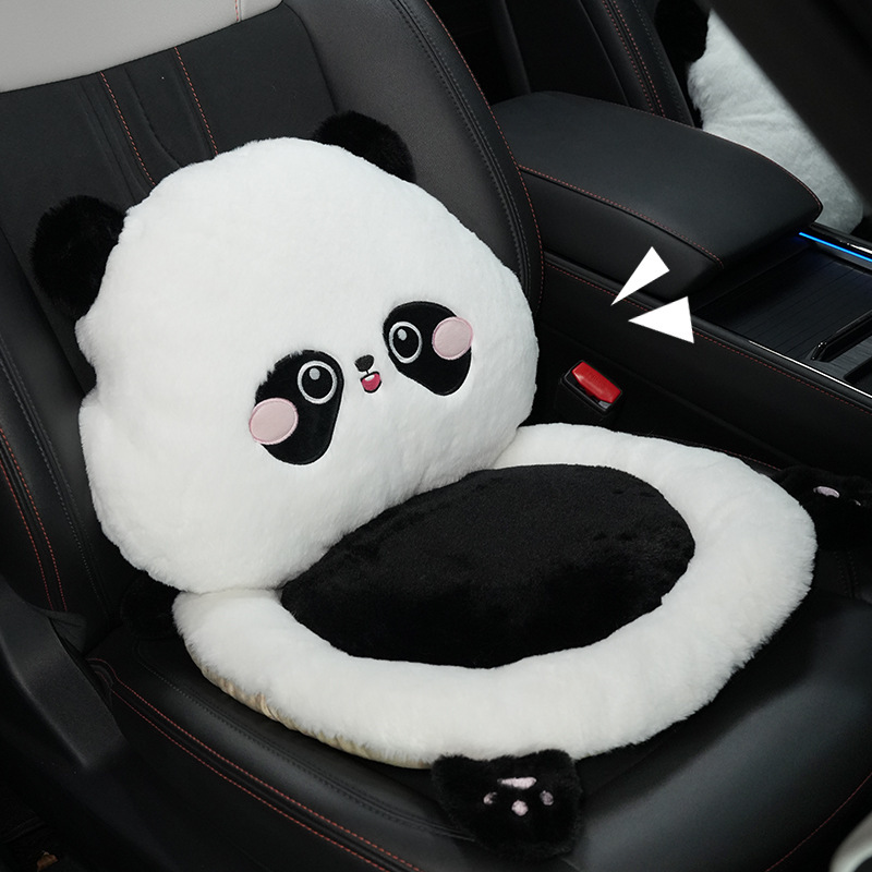 青い雨のオリジナルのアニメの腰はぬいぐるみの刺繍のパンダの自動車の座布団に寄りかかってかわいい車載の座席は枕に寄りかかって四季を通じて通用します。|undefined