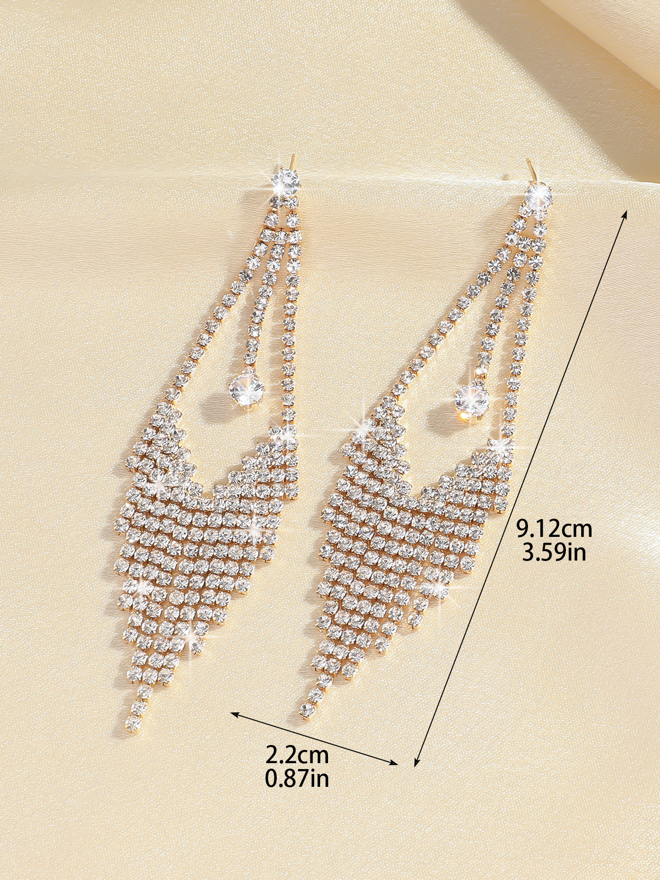 orecchini lunghi con nappe e strass in zircone super flash di alta qualità per le donne, orecchini alla moda dal temperamento_voghion.com
