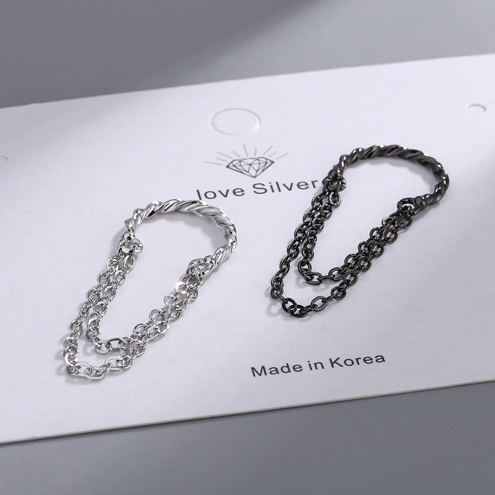 Small golden chain, earrings, ear clips, no pierced ears, simple and elegant design, Korean style