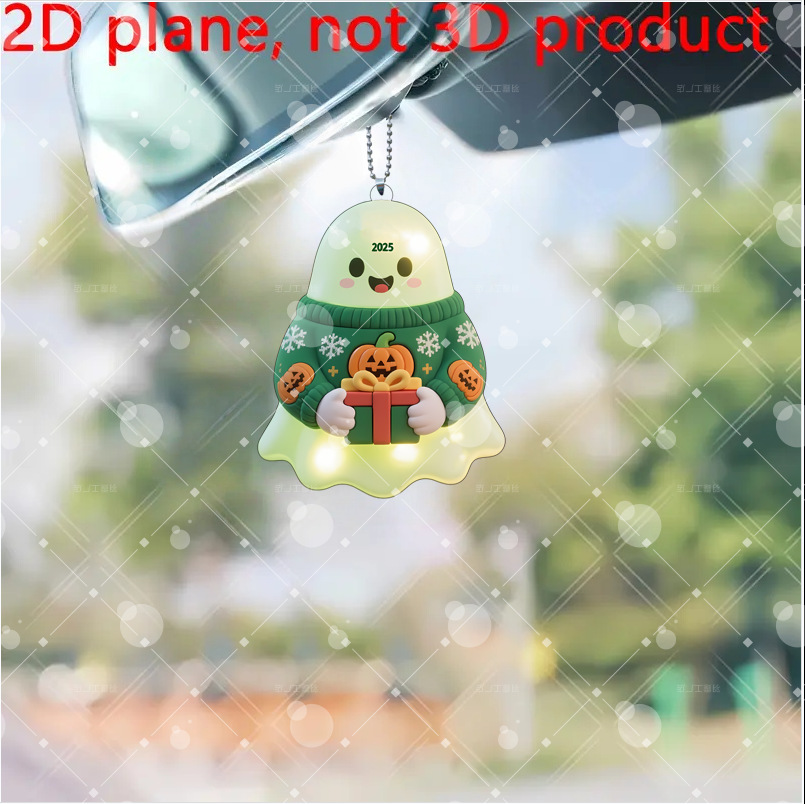 Nuevos productos transfronterizos de Navidad acrílico encantador fantasma colgante decoración navideña colgante decoración del árbol de Navidad pequeño colgante