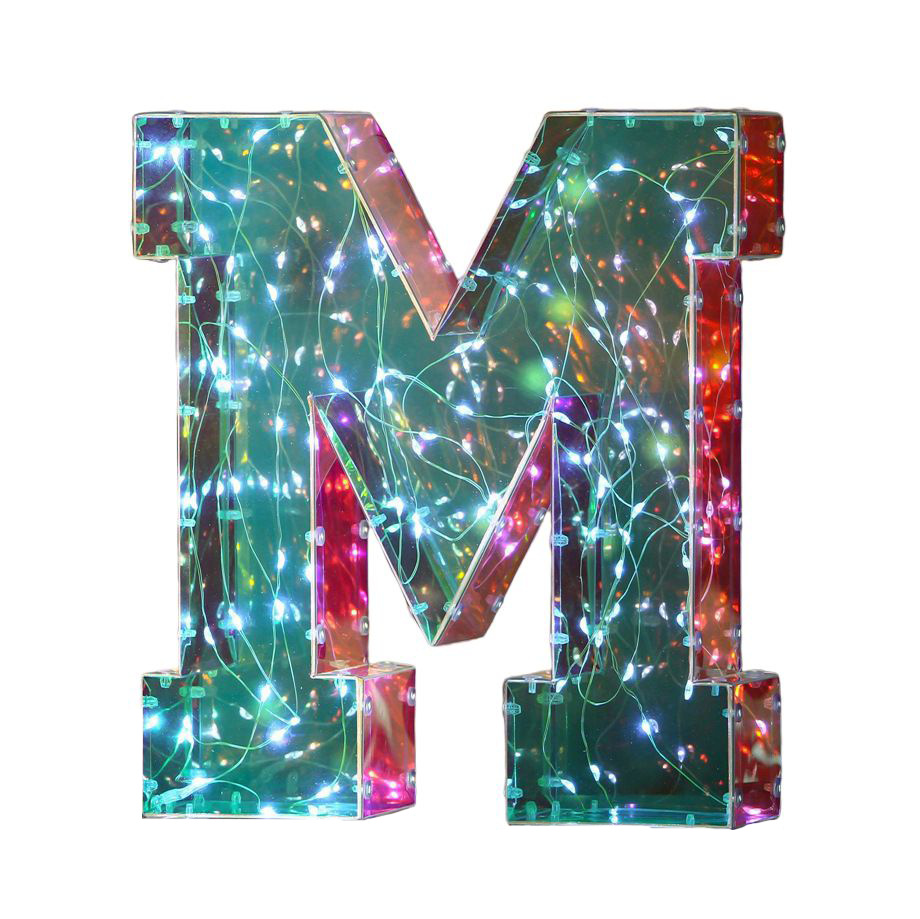 Luminous letter m