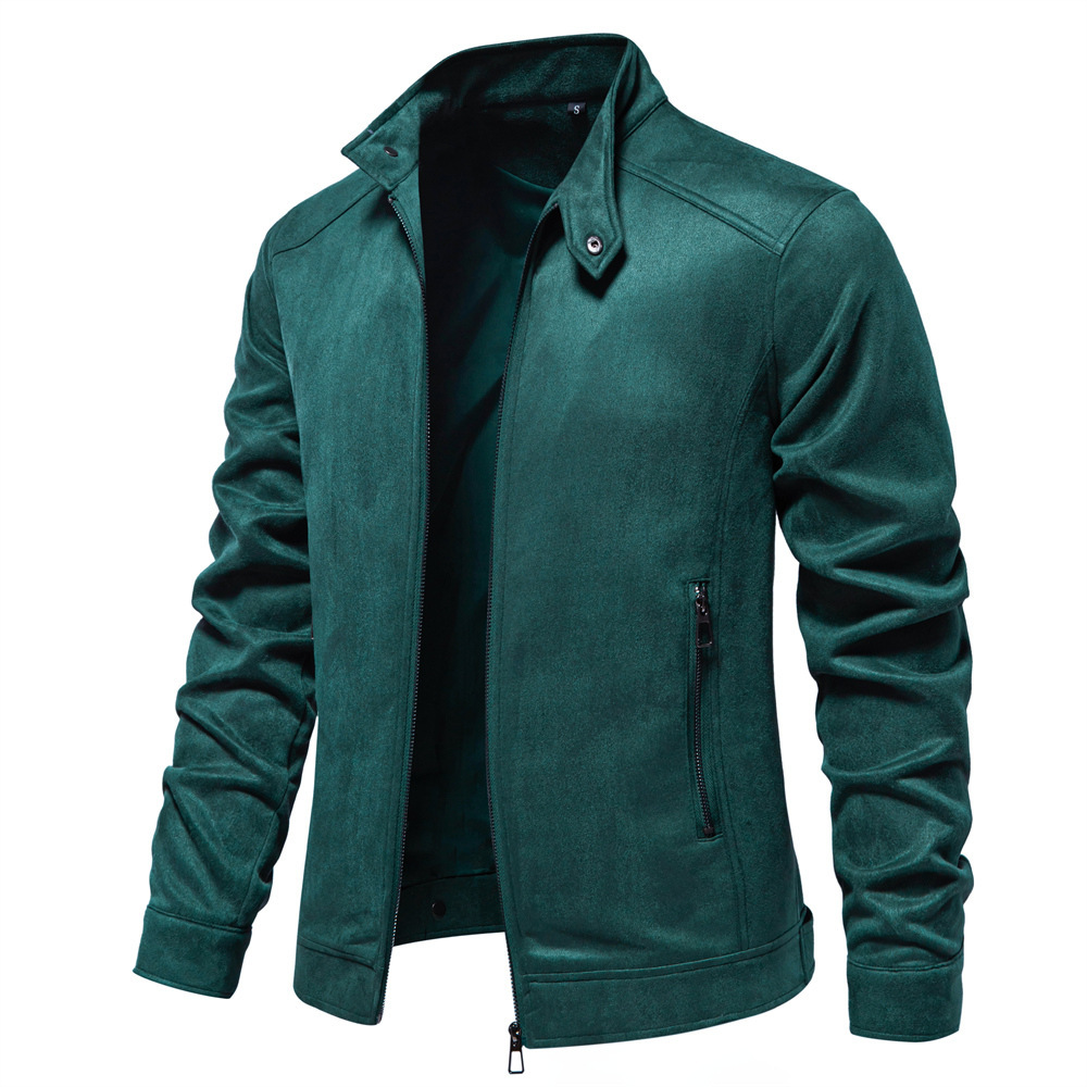 Trend universal velvet solid color black jacket