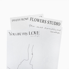 Internet celebrity simple wrapping paper, flower wrapping paper, bouquet white English kraft paper, flower shop floral materials wholesale