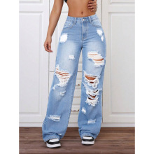 R 35153 High waist ripped jeans �����ƶ�ţ�п羳����ͨ��
