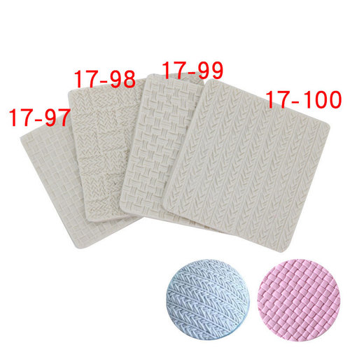 A variety of fondant silicone molds knitted texture printing mat texture template sweater texture knitted texture