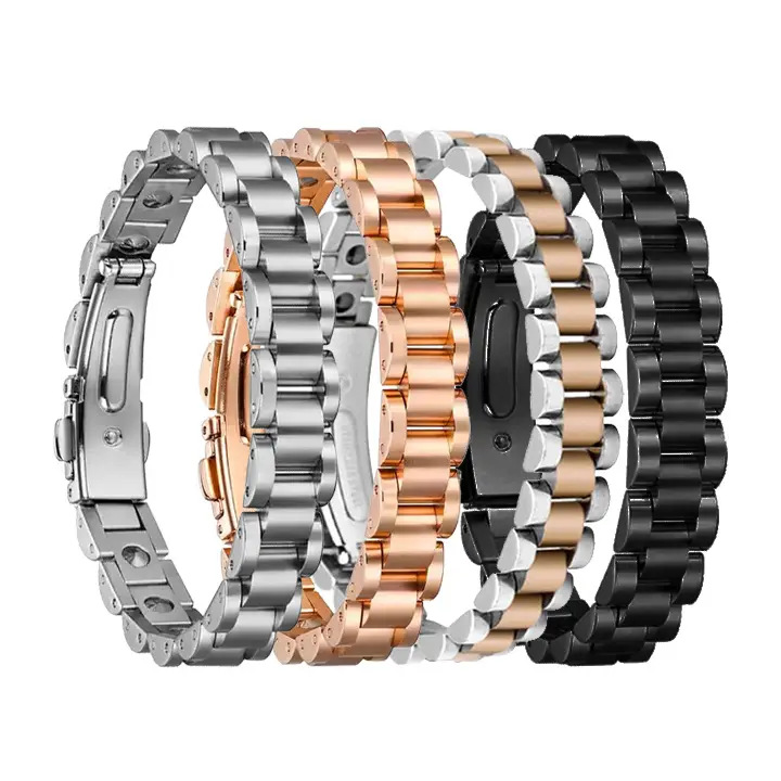 Cross-border special gold-plated stainless steel black gall stone watch chain magnetic therapy bracelet detachable radiation-proof quantum energy bracelet