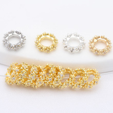 14K����ɫ ΢��ʯ���ѩ����Ƭ�Ȧ�����Ʒ diy��朴������