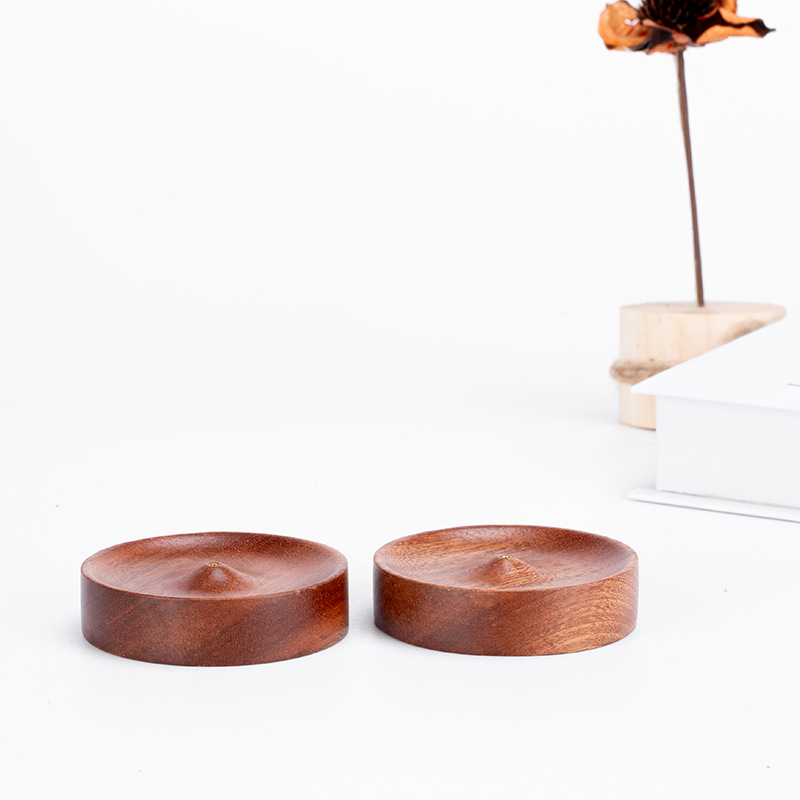 木质香插底座迷你香托旅行室内熏香檀香香座沉香旅游实木摆件批发
