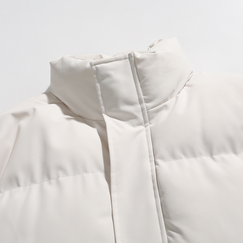 Invierno transfronterizo de algodón de collar hombre grueso calentamiento pan ropa suelta pareja chaqueta de algodón sólido fábrica al por mayor