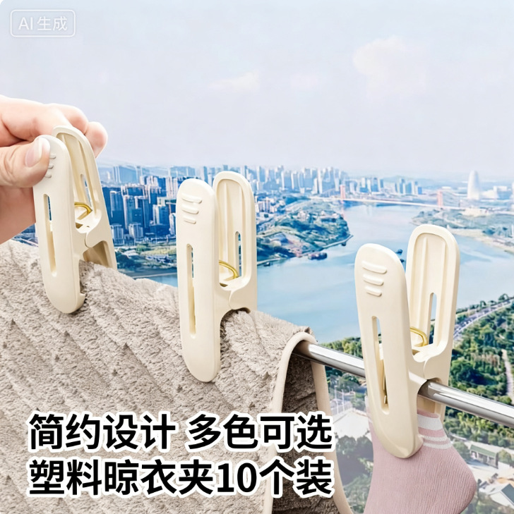 Plastic Clips for Clothes Drying, Household Non-Marking Clips for Socks, Windproof Fixing Clips for Clothes, Towels, Bed Sheets, and Quilts