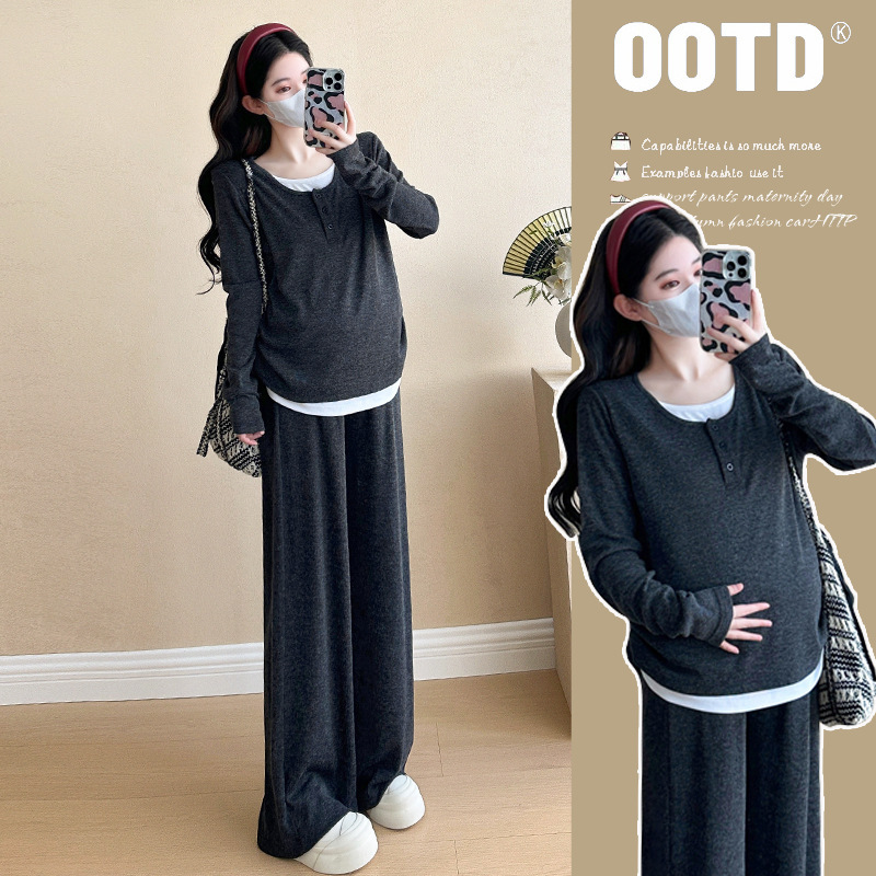 假?件上衣?腿?外穿??孕?套?