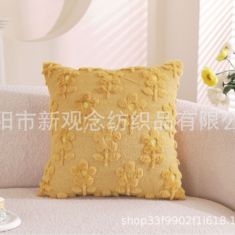 春夏の花刺繍枕カバー、豪華なキルティングソファ枕カバー、ベッドサイドクッション、クロスボーダー推奨装飾枕カバー|undefined