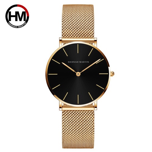 Gold white plate 36mm diameter Japanese movement quartz watch cross-border exclusive for Amazon women's watch waterproof women's watch