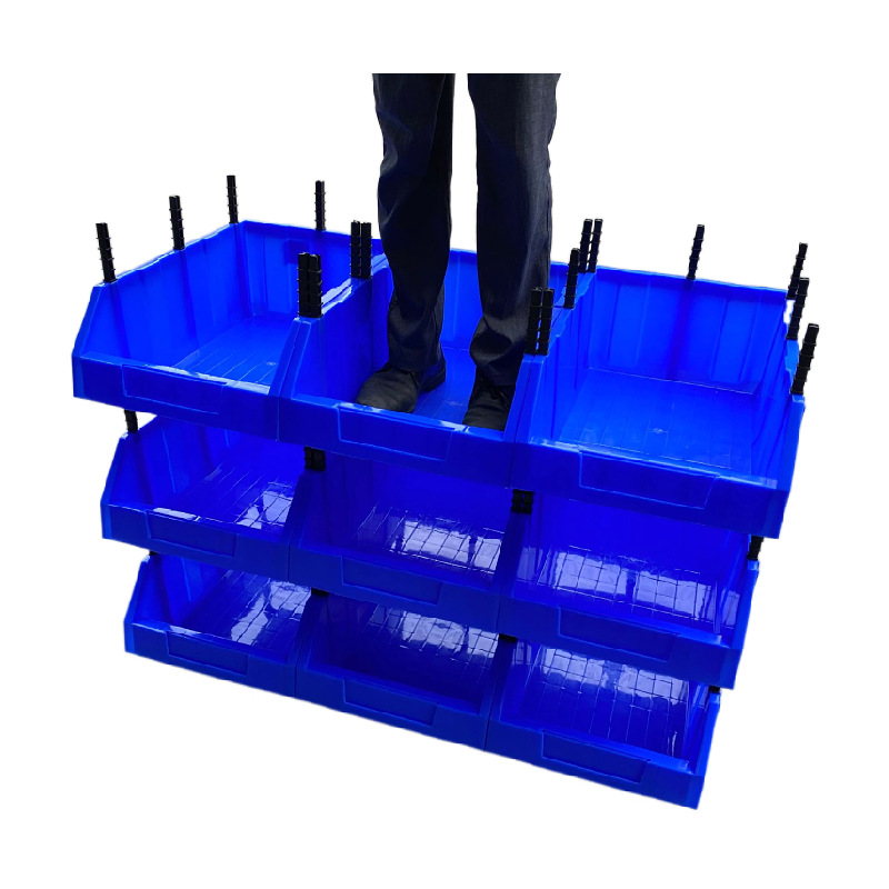 供应深圳东莞仓储货架物料盒 斜口塑料盒 组合式零件盒 斜口胶盒