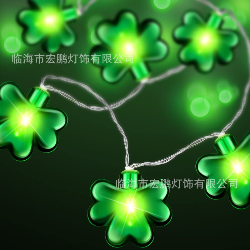 Cross Border Irish Festival Light String Fairy Light St Patrick's Day Party Decorative Light Clover Light String Wholesale