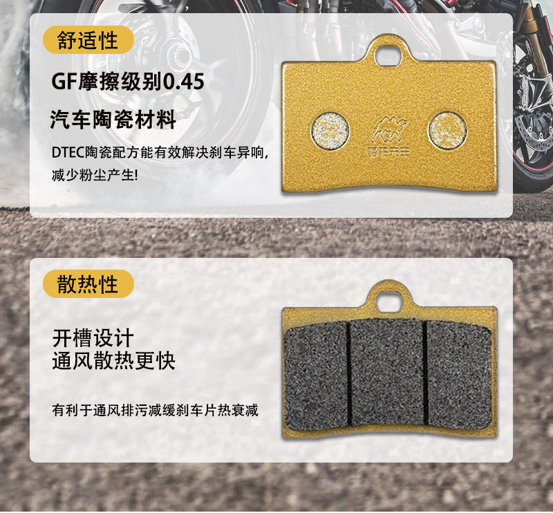 Suitable for Brembo small crab, small bull, electric water bird modifications, large-scale shooting, and large abalone; HPK front and rear brake pads
