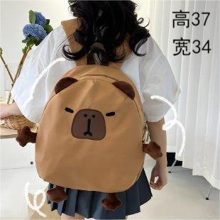 高颜値カピバラ人形ランドセルぬいぐるみバッグ漫画ポケットかわいいカピバラ収納袋|undefined