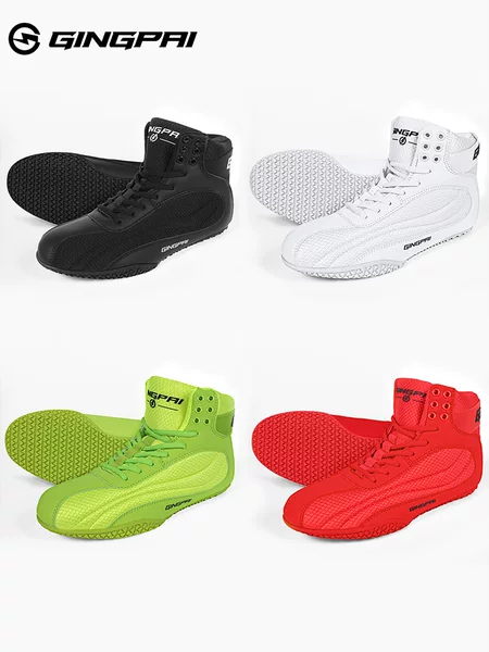 Boxing Shoes, Professional Men's and Women's Adult Sanda Fighting Shoes, Kidsren's Wrestling Shoes, High-Top Indoor Fitness Training Shoes