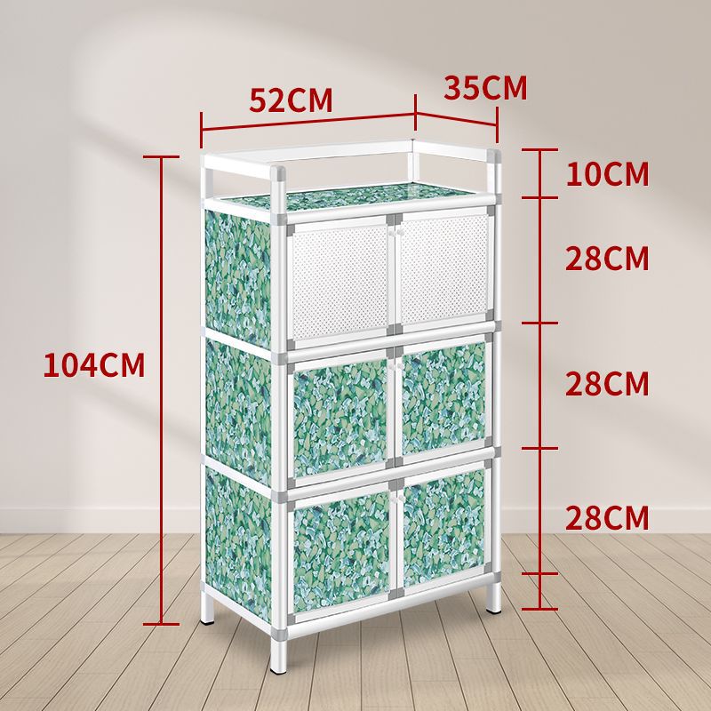 armario de comedor de aleación de aluminio simple armario de cubierta pequeño armario de alquiler armario de almacenamiento armario de cocina doméstico armario de almacenamiento multicapa
