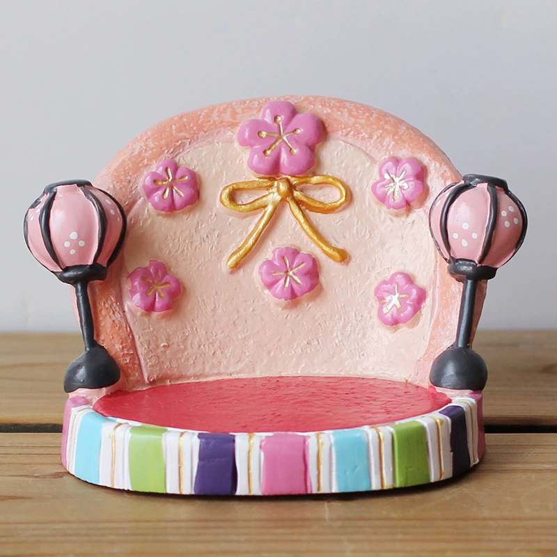Японский стиль лотос cherry blossoms газон большое дерево цветы ствол забавные handmade украшения из смолы микро ландшафт настольная игрушка маленькие украшения