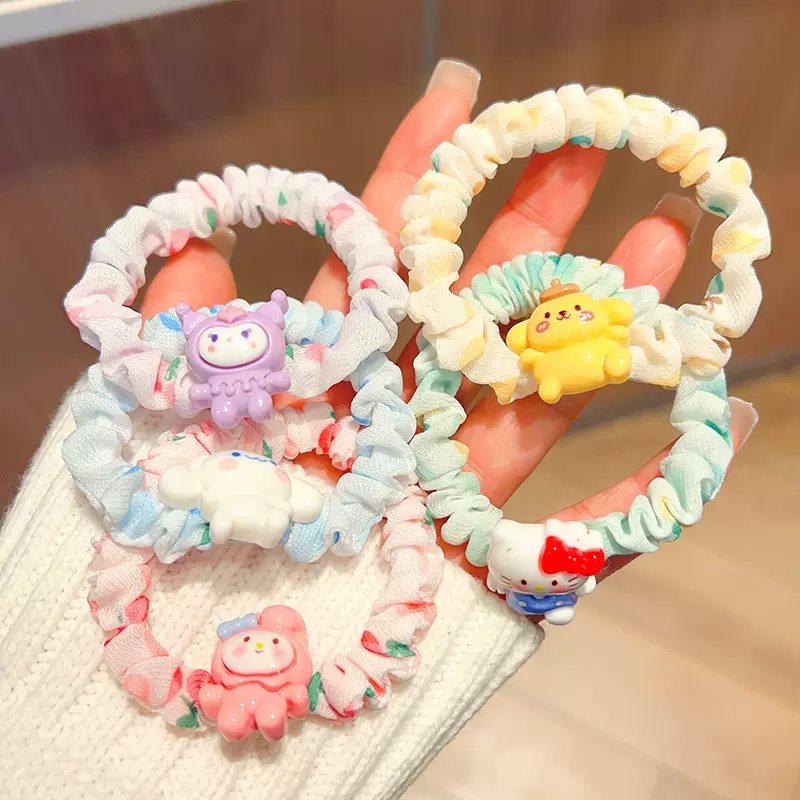 卡通儿童大肠圈扎头发新款皮筋三丽鸥发圈发绳头绳小女孩卡通发饰