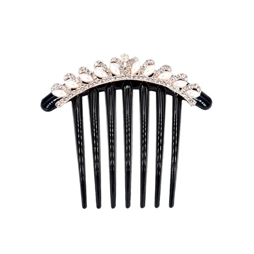 Seven-foot comb Korean hair accessories pearl headdress rhinestone hairpin plate hair comb hairpin classical hair fork hairpin jewelry
