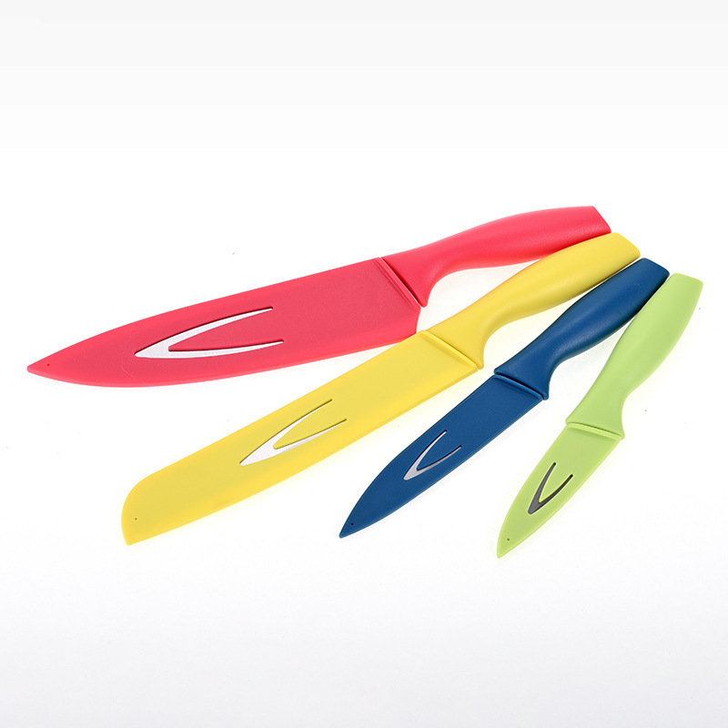 Cuchillo de cocina de acero inoxidable cuchillo de pan cuchillo multipropósito cuchillo de frutas con cubierta de cuchillo