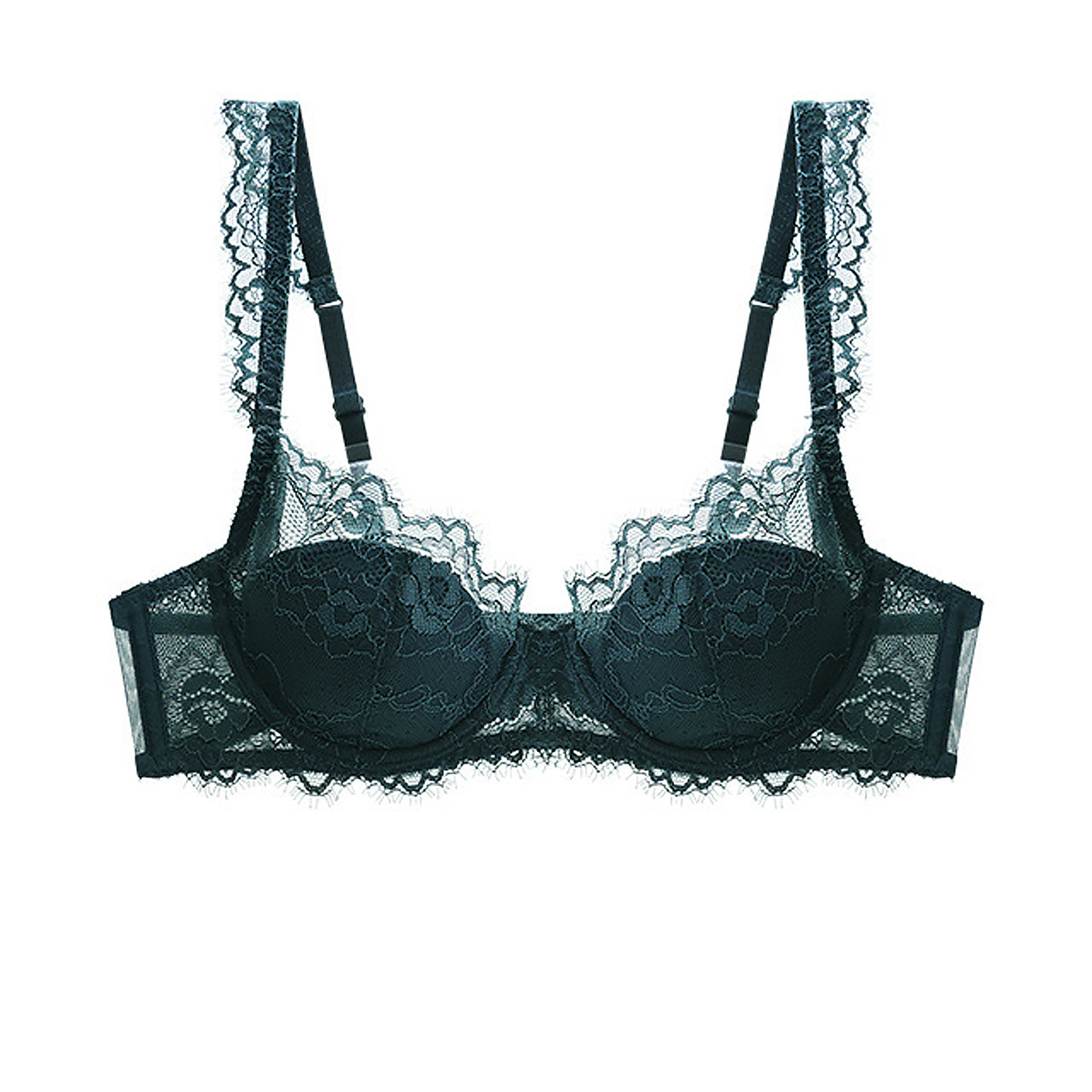 Ropa interior de encaje sexy transfronteriza estilo fino conjunto de sujetador rojo recogido año natal sujetador puro francés bragas mujeres