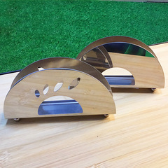 戶外露營精緻用品不鏽鋼紙巾座半圓形紙巾架豎紋紙巾架批發