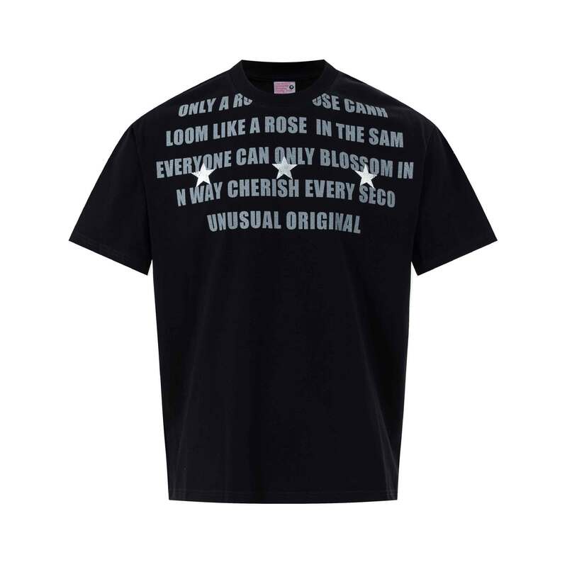 T1256 American High Street Style Unisex Retro Letter Pattern Print Design Men's Round Neck Fitted Short-Sleeved T-Shirt T1256 American High Street Style Unisex Retro Letter Pattern Print Design Men's Round Neck Fitted Short-Sleeved T-Shirt