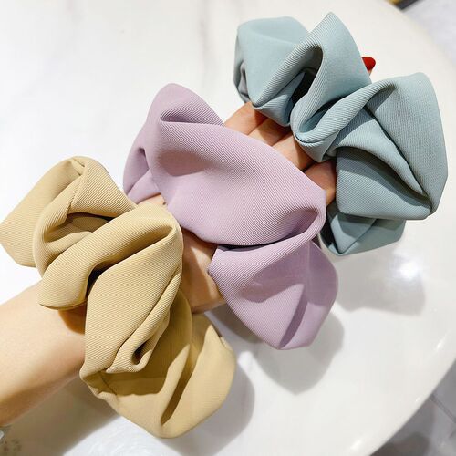 Korean summer and autumn fabric large intestine hair ring with simple temperament, internet celebrity hair rope, ponytail and rubber band to tie hair.