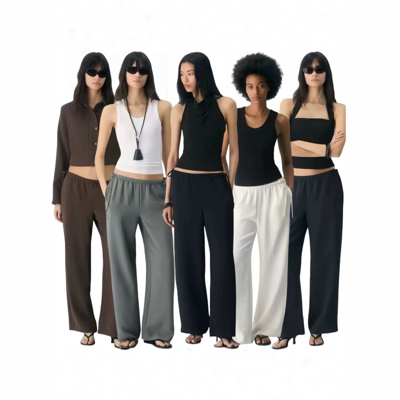 Aritzia high-waisted wide-leg pants for women, summer loose straight-leg casual pants, slimming and versatile long pants Aritzia high-waisted wide-leg pants for women, summer loose straight-leg casual pants, slimming and versatile long pants
