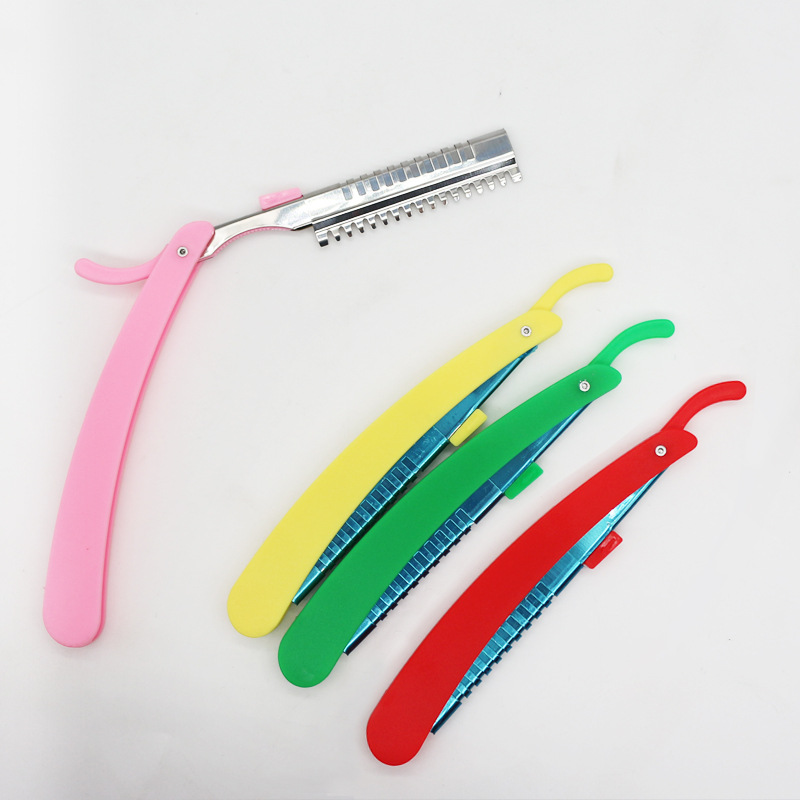 Color mezclado ceja cuchillo titular estudio de fotografía comúnmente utilizado cuchillo titular principiante afeitado de cejas maquillaje artista puede utilizar ceja que forma el cuchillo titular