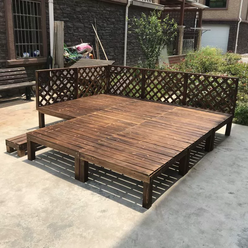 Антикоррозионная древесина, уличная твердая древесина для отдыха, большая терраса, балкон, двор, сад, татами, деревянный пол в стиле кемпинга, можно изготовить по индивидуальному заказу