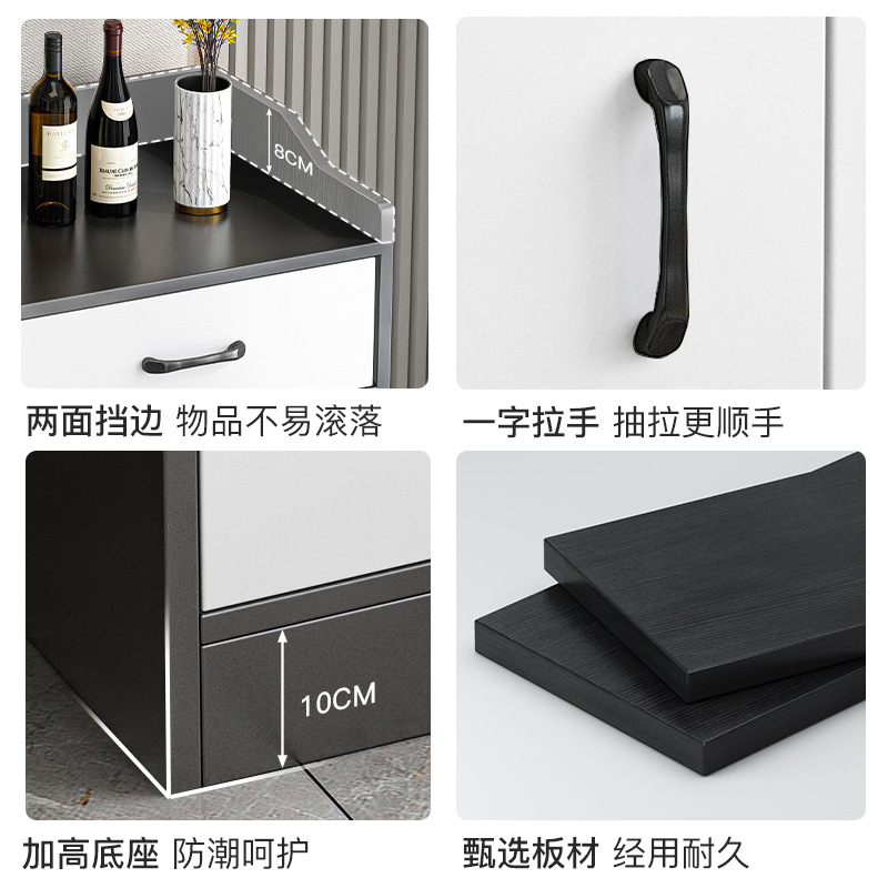 Gabinete de té aparador gabinete de almacenamiento sala de estar gabinete de almacenamiento de pared luz gabinete de té de lujo estante de almacenamiento gabinete de comedor