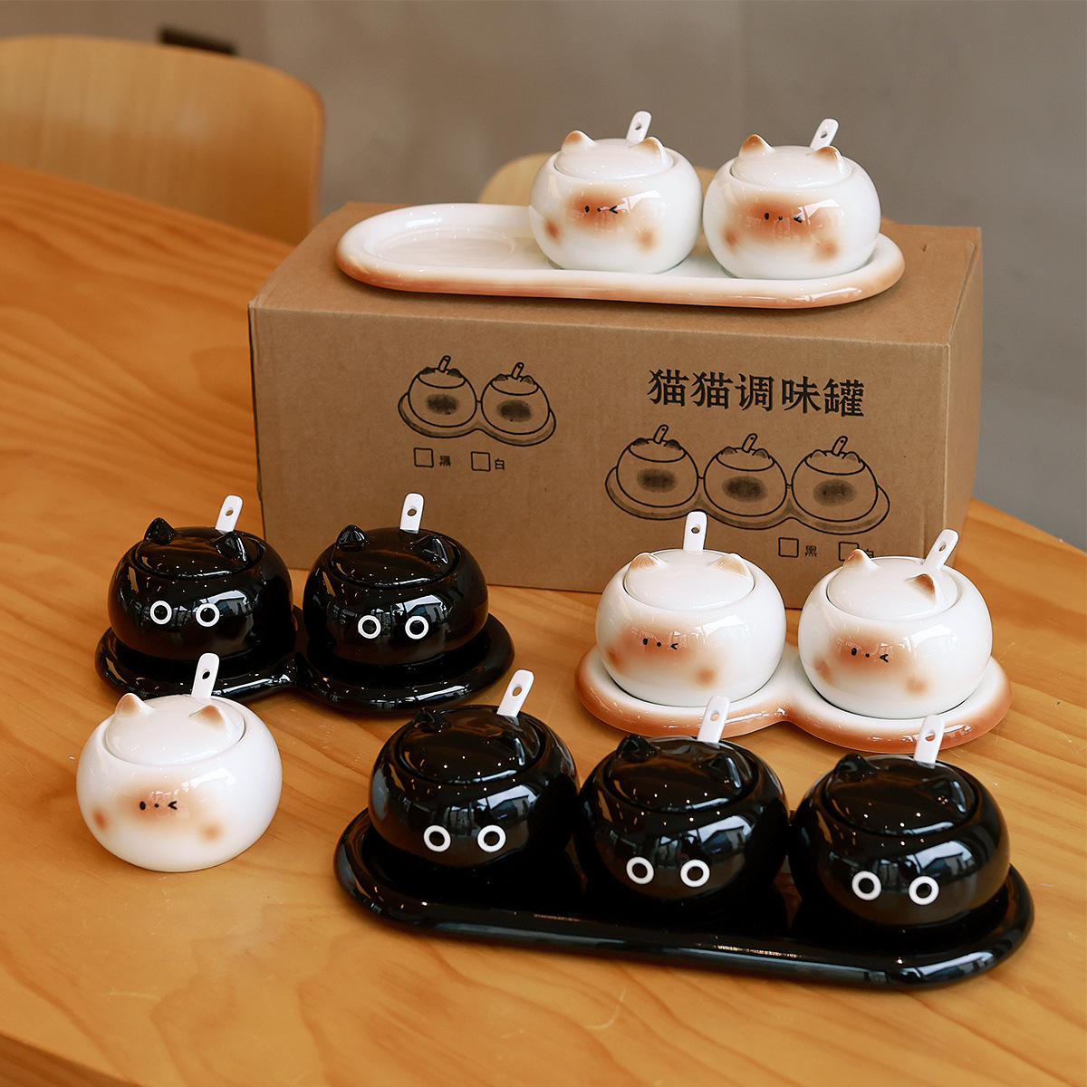 Shang 'en super-gato plato de cerámica adorable condimento creativo condimento doméstico condimento condimento condimento de cerámica al por mayor