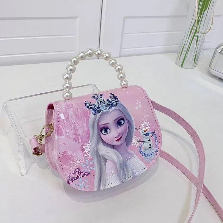 Bolso para niños Ice and Snow Princess Bolso para niñas Mochila coreana Princesa Aisha lindo bolso de mensajero de un solo hombro