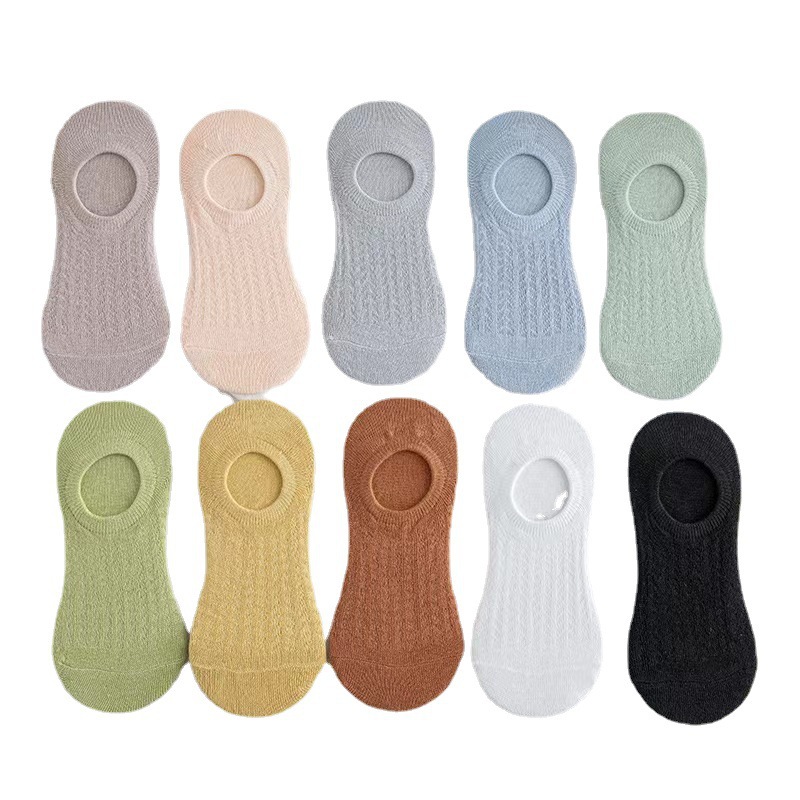 Calcetines de mujer primavera y verano hueco boca baja calcetines invisibles silicona antideslizante malla fina aire acondicionado calcetines barco al por mayor